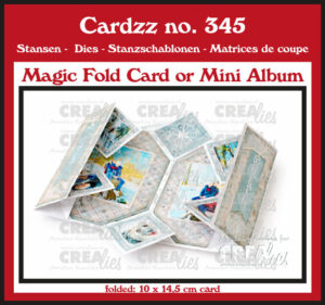 Crealies  - Cardzz stansen no. 345, Magic Fold (kaart of mini album)