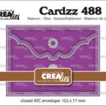 Crealies  -Cardzz stansen no. 488, ATC envelop horizontaal