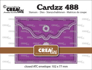 Crealies  -Cardzz stansen no. 488, ATC envelop horizontaal
