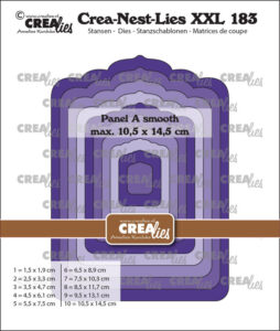 Crealies  - Crea-Nest-Lies XXL stansen no. 183, Paneel A glad (past achter XXL 182)