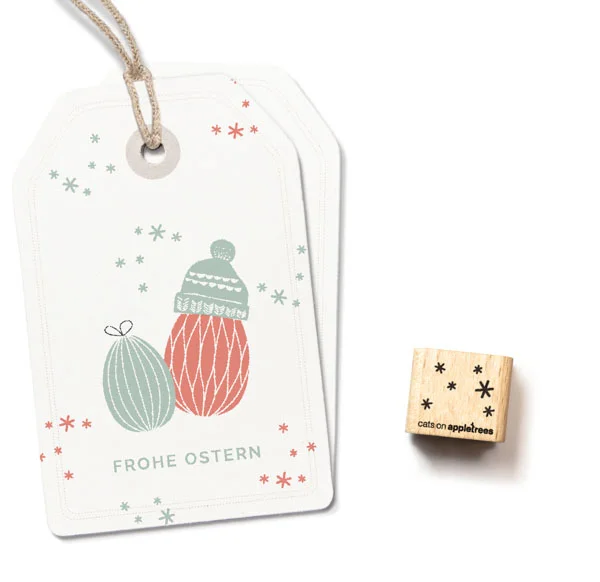 Cats on Appletrees – Mini Stamp Snow Flurry