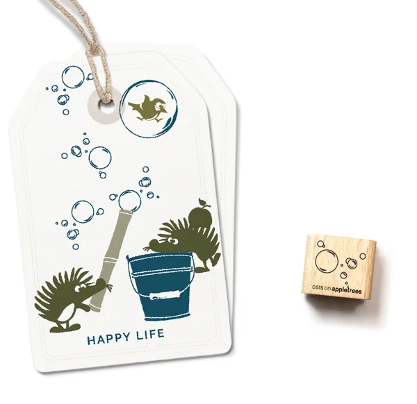 Cats on Appletrees – Mini Stamp Soap Bubbles 1