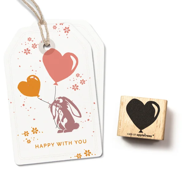 Cats on Appletrees – Stamp Big Heart Balloon ©