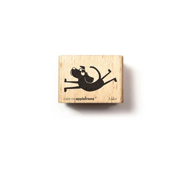 Cats on Appletrees -Stamp Dog Loke Jumping 9 (D)