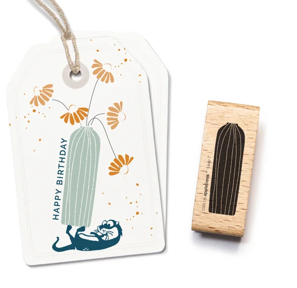 Cats on Appletrees – Stamp Vase 7 (E )