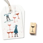 Cats on Appletrees - Stamp Wine Glass (B)