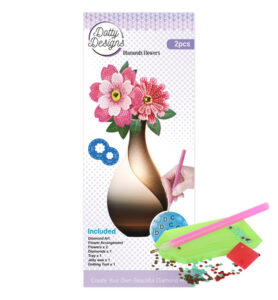 Diamonds Flowers - Pink