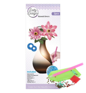 Diamonds Flowers - Light Pink