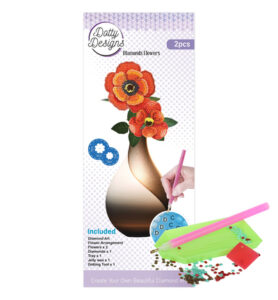 Diamonds Flowers - Orange