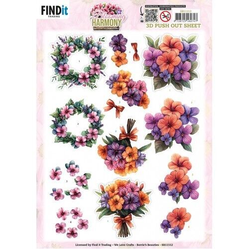 3D Pushout Sheet – Berries Beauties – Blooming Harmony – Blooming Bouquet