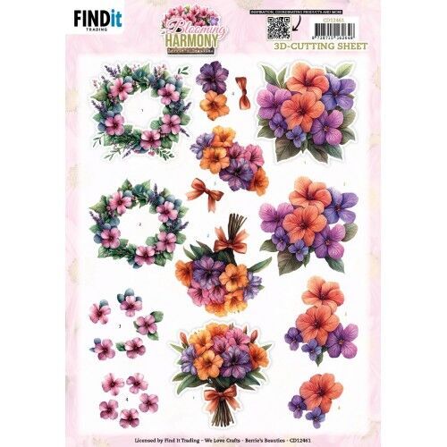 3D Cutting Sheet – Berries Beauties – Blooming Harmony – Blooming Bouquet
