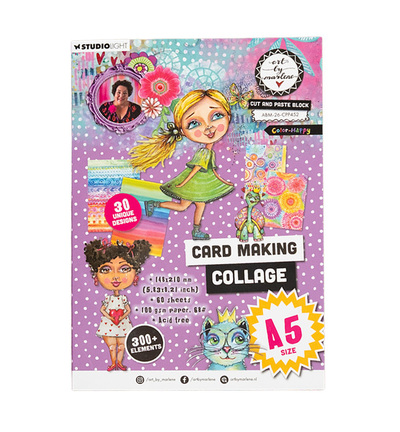 ABM Collage Paper Pad Color-happy Art by Marlene nr. 452