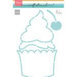 Marianne Design Craft Stencils, Cup Cake by Marleen