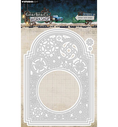 StudioLight Cutting dies Gear card shape Gearhead’s Workshop nr. 1105