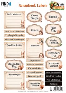 Berrie's Beauties Scrapbook Labels - Cute Animals - NL