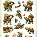 3D Cutting Sheet - Berries Beauties - Cute Animals - Turtles