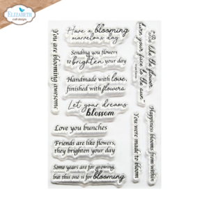 Beautiful Blooms - Elizabeth Craft - Clear stamp Bloom Sentiments