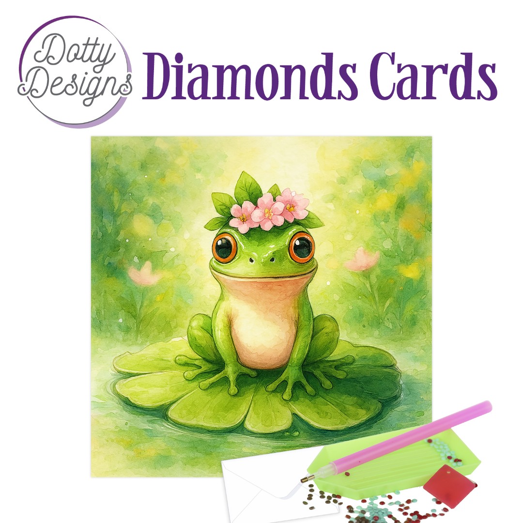 Dotty Designs Diamond Cards – Frog