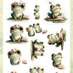 3D Pushout Sheet - Berries Beauties - Cute Animals - Frogs