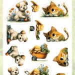 3D Pushout Sheet - Berries Beauties - Cute Animals - Garden Friends