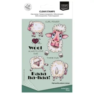 Vaessen Creative • Clear Stamps by Carla Creates Sheep on the Farm 15st.