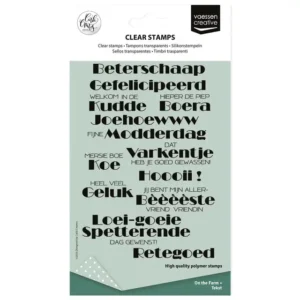 Vaessen Creative • Clear Stamps by Carla Creates Tekst On the Farm 27st.