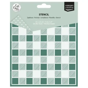 Vaessen Creative • Stencil by Carla Creates Kitchen Towel on the Farm 15x15cm