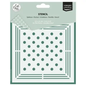 Vaessen Creative • Stencil by Carla Creates Handkerchief on the Farm 15x15cm