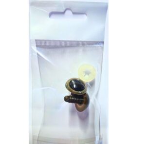 2 ogen met pupil, bruin 18mm