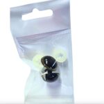 2 ogen met pupil, bruin 21mm