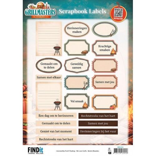 Berrie’s Beauties Scrapbook Labels – Grillmasters – NL