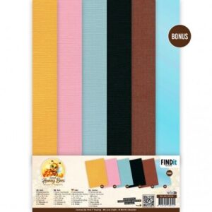 Linen Cardstock Pack - Berries Beauties - Sweet Honey Bees - 4K