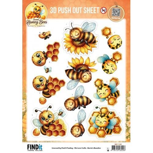 3D Cutting Sheet – Berries Beauties – Sweet Honey Bees – Little Buzzers