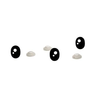 Stafil – Safety eyes oval black, 9x12mm / 10pcs