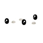 Stafil - Safety eyes oval black, 12x16mm / 10pcs