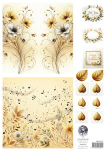 Fairybells combi knipvel voor pop-up en decoupage - geel C