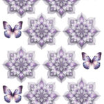 Fairybells combi knipvel voor pop-up en decoupage - lila A