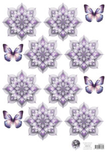 Fairybells combi knipvel voor pop-up en decoupage - lila A