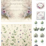 Fairybells combi knipvel voor pop-up en decoupage - lila C