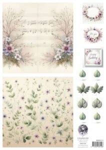 Fairybells combi knipvel voor pop-up en decoupage - lila C