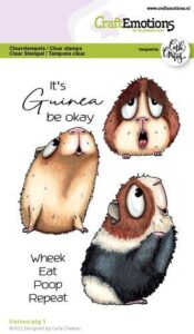 **-70%** CraftEmotions clearstamps - Carla Creaties Guinea Pig 1
