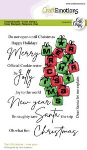 **-70%** CraftEmotions clearstamps - Carla Creaties Text Christmas - New Year