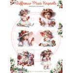 Juffrouw Muis Knipsel - Strawberry sweathearts