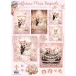 Juffrouw Muis Knipsel - Pink weddingmice