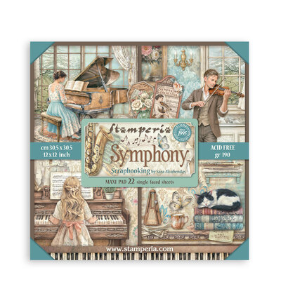 Symphony – Scrapbooking Printed Pad for Art and Craft Single face – 22 sheets