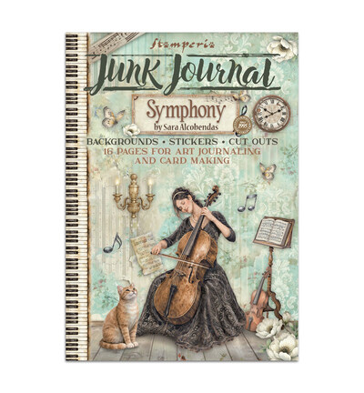 Symphony – Printed Art Junk Journal stickers, cut-outs, backgrounds for Art and Craft