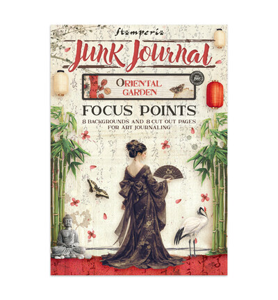 Oriental Garden – Printed Art Junk Journal Focus Points for Art and Craft A5