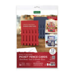 Katy Sue Designs Picket Fence kaarten en enveloppen, Christmas Red & Winter Blue 5x7