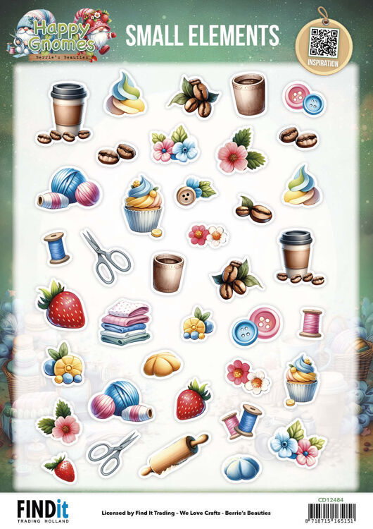 Cutting Sheet – Berries Beauties – Happy Gnomes – Small Elements