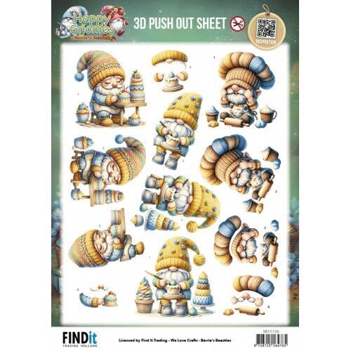 3D Pushout Sheet – Berries Beauties – Happy Gnomes – The Tiny Baker